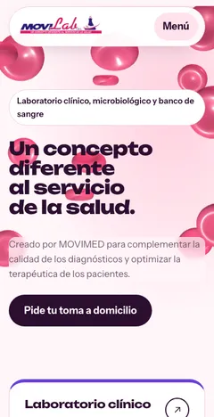 Versión móvil del sitio de Movilab